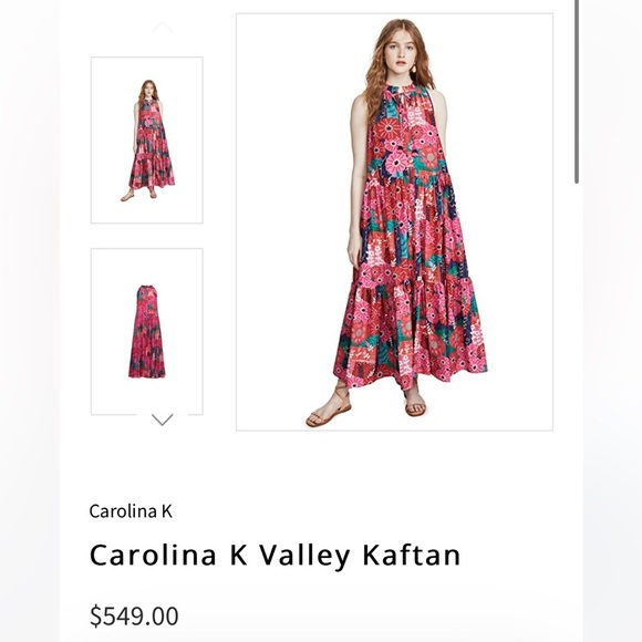 NWT Carolina K Valley Kaftan Maxi Dress Size M - Picture 16 of 17